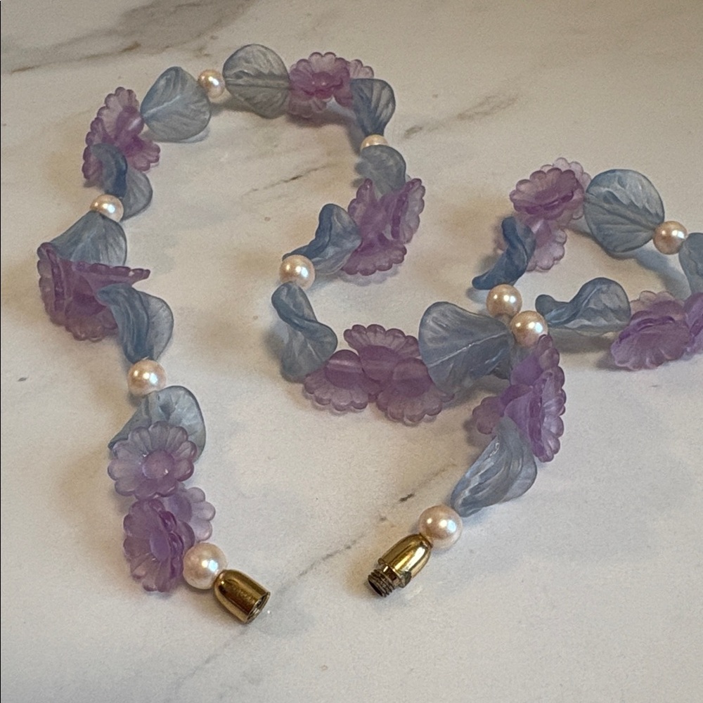 Vintage Avon 80s Jardinia Pastel Floral Necklace Cottagecore Retired NIB 160 - Picture 12 of 16